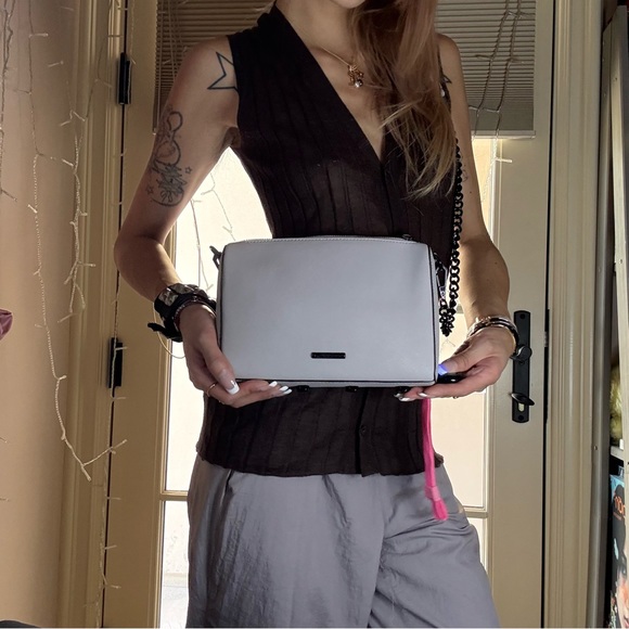 Rebecca minkoff pale purple/grey Avery leather crossbody purse - Picture 3 of 13
